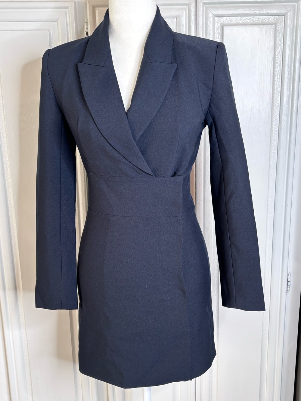 Saturday Club Wrap Suit Mini Dress Navy NWT XS